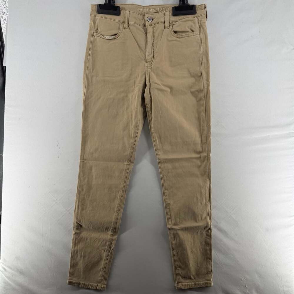 0442 American Eagle High-Rise Jegging Tan Khaki Next Level Stretch Pants Women's
